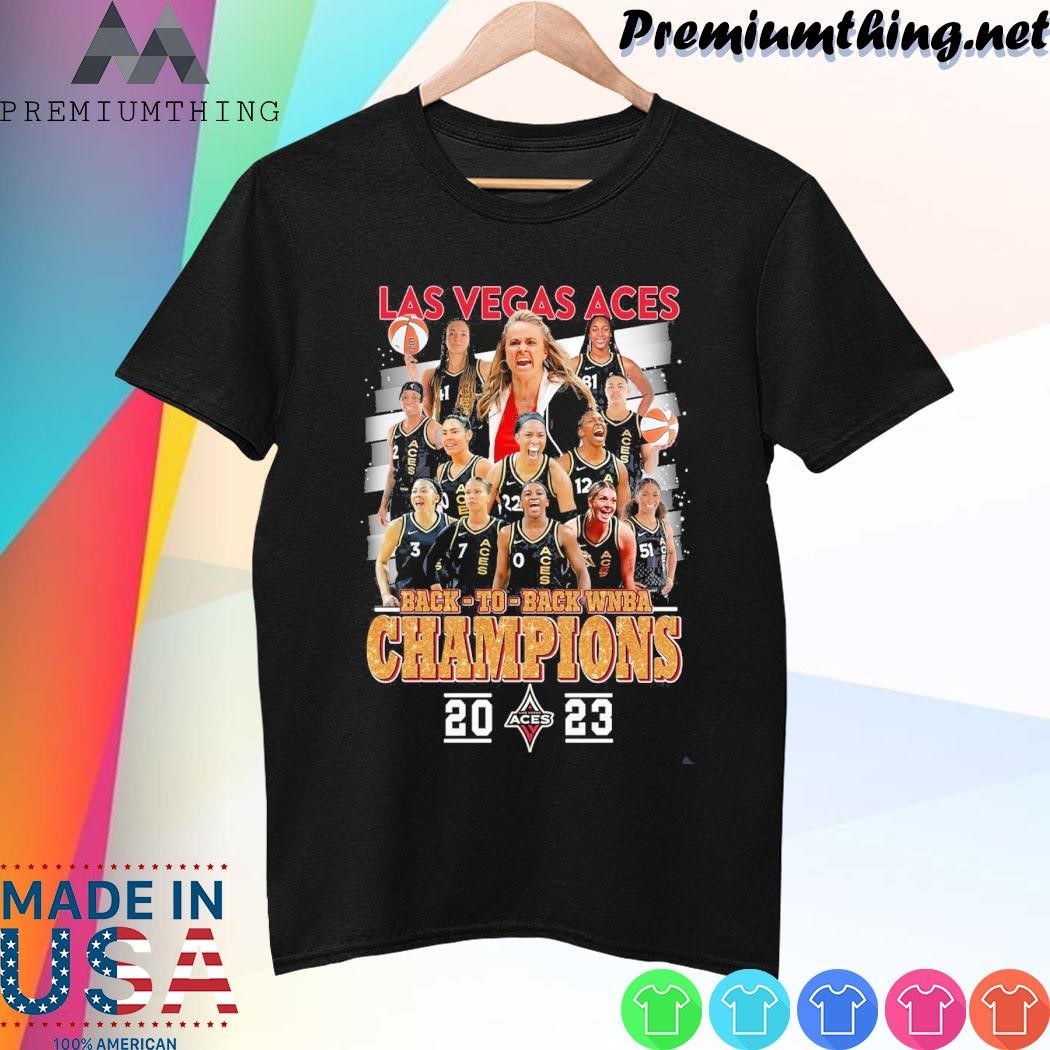 Design Las Vegas Aces back-to-back WNBA champions 2023 team player shirt