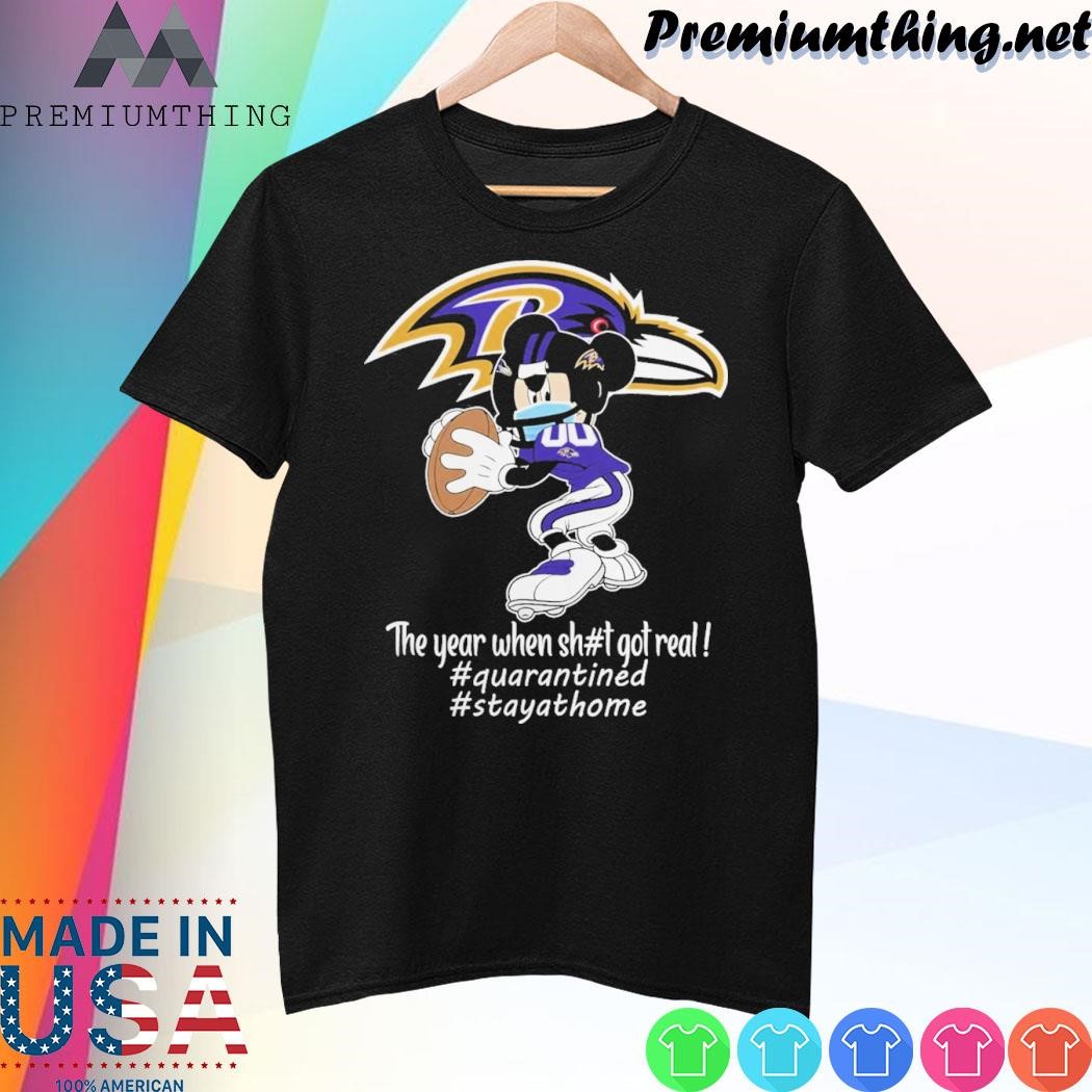 Design Mickey Mouse x Baltimore Ravens The Year When Got Real Logo Shirt