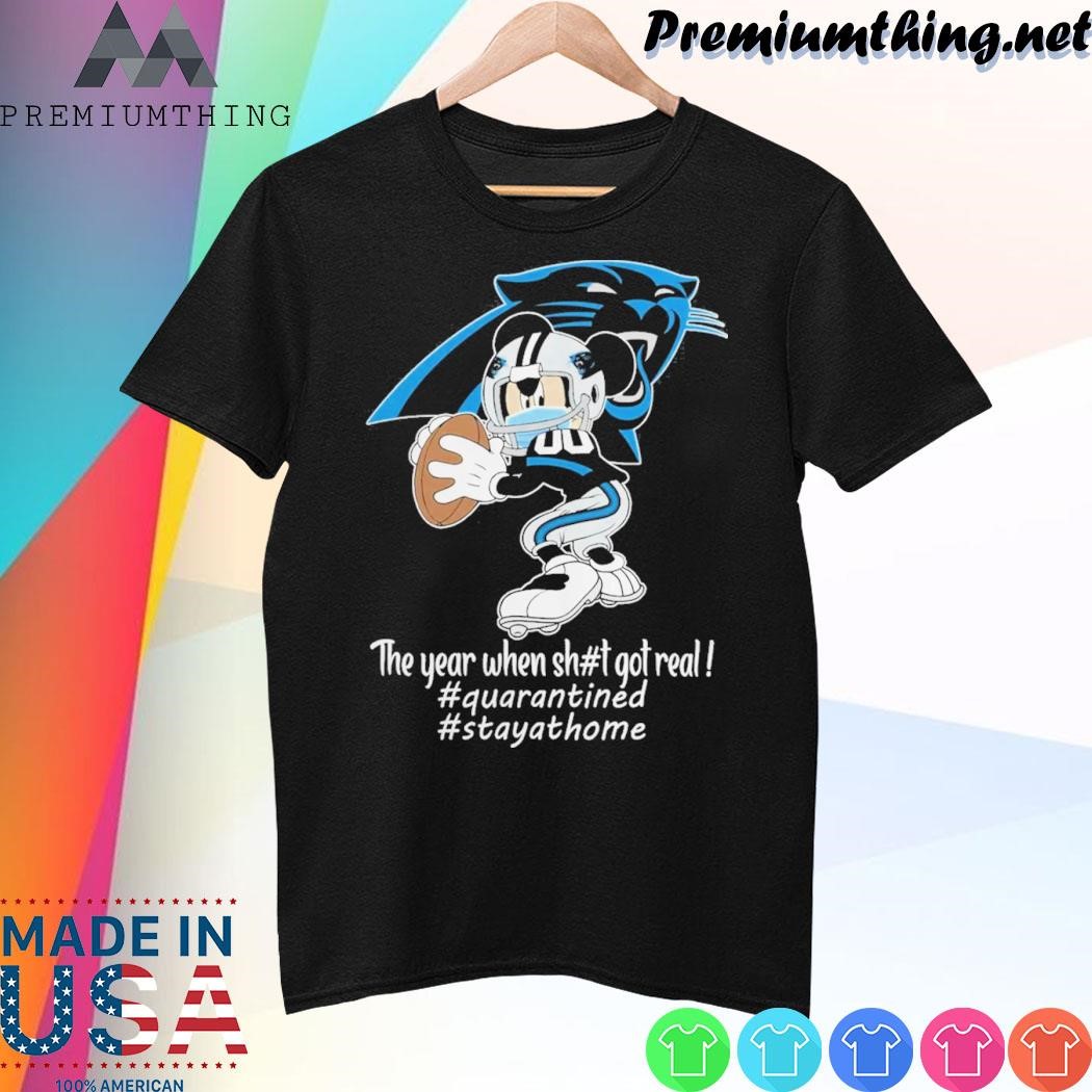 Design Mickey Mouse x Carolina Panthers The Year When Got Real Logo Shirt