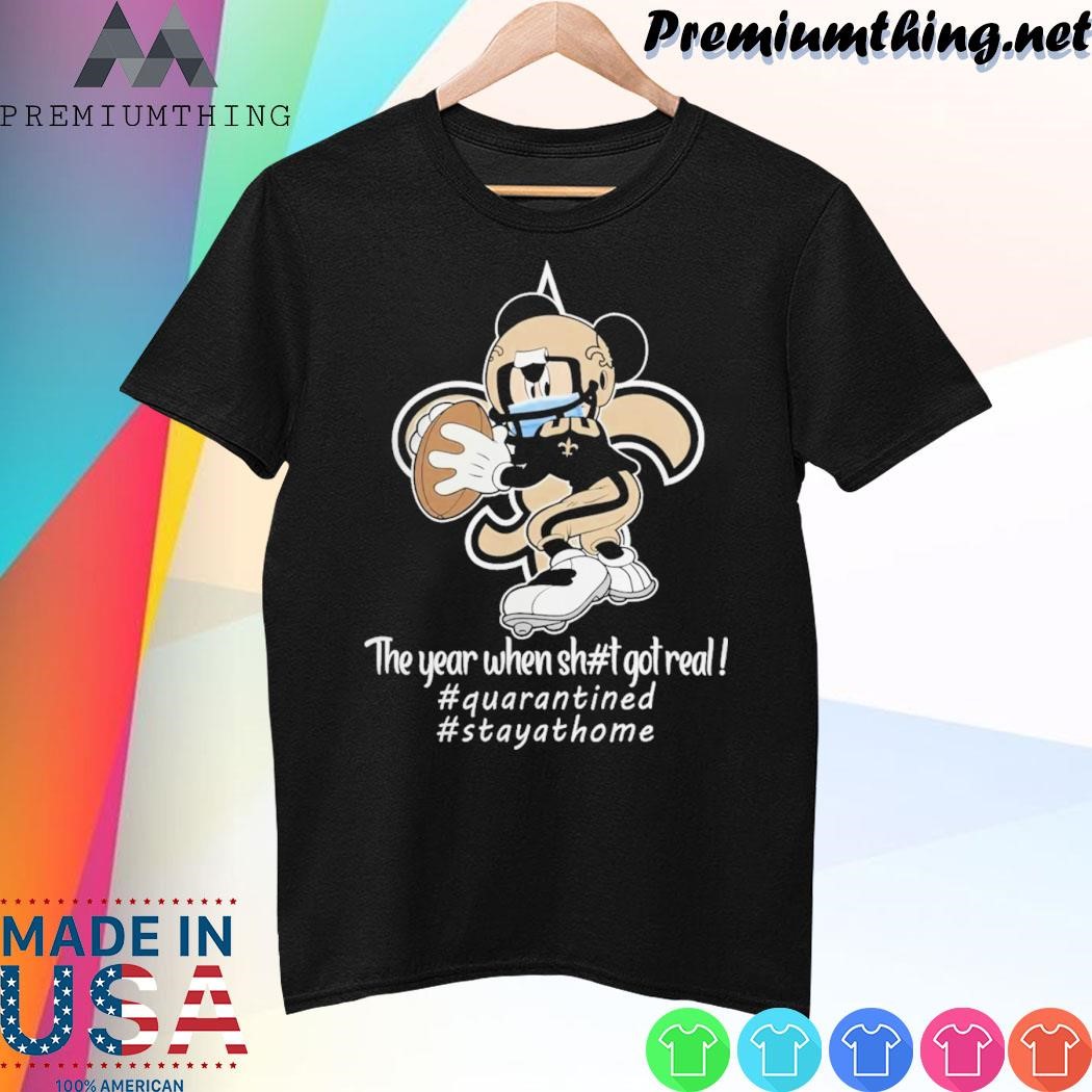 Design Mickey Mouse x New Orleans Saints The Year When Got Real Logo Shirt