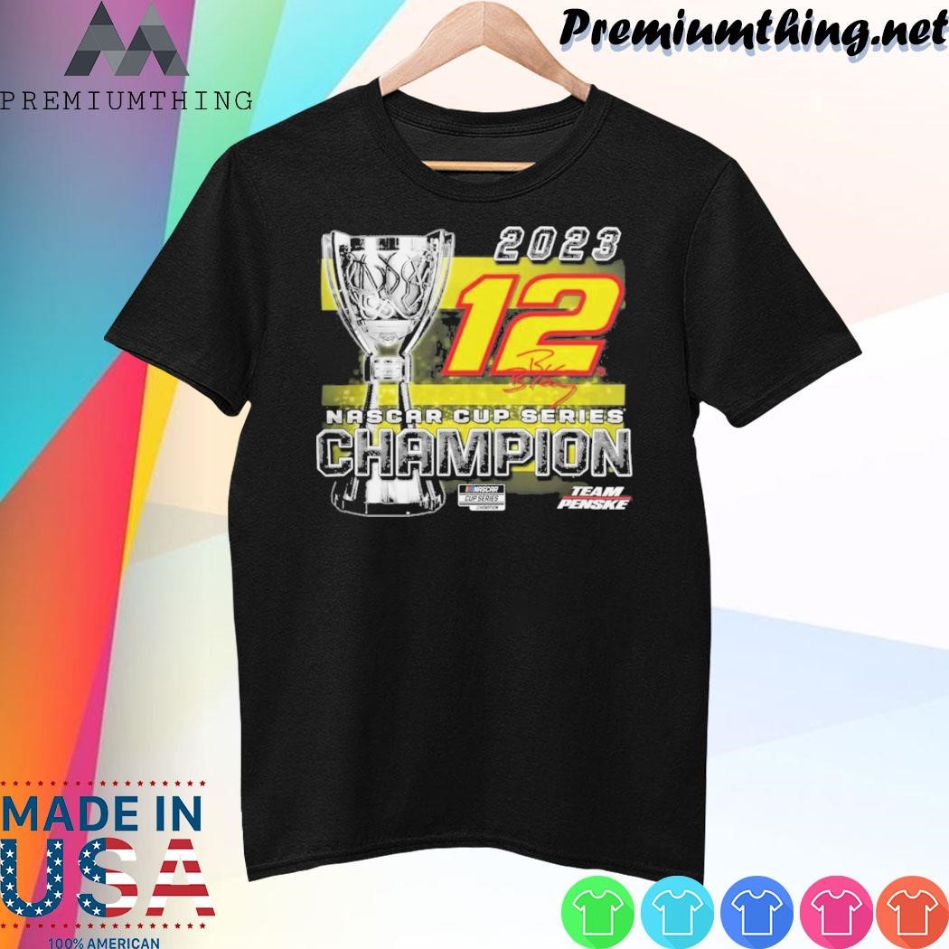 Design Ryan Blaney Team Penske 2023 NASCAR Cup Series Champion Trophy Logo shirt