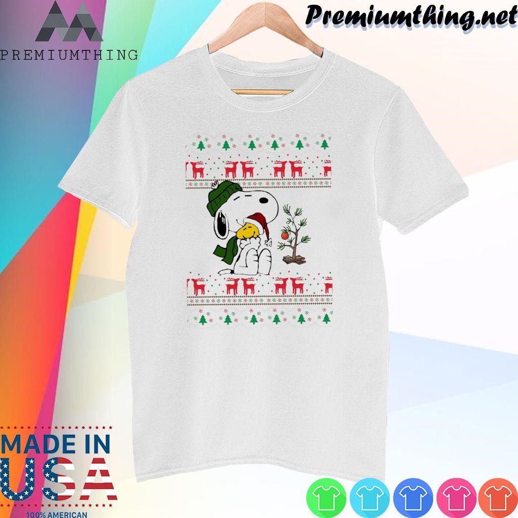 Design Snoopy and Woodstock hat Santa ugly merry christmas shirtSnoopy and Woodstock hat Santa ugly merry christmas shirt