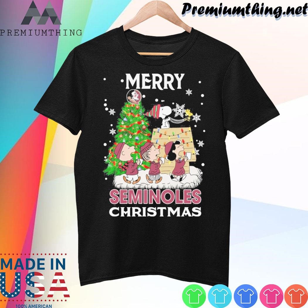 Design Snoopy and friends singing merry Florida State Seminoles christmas shirt