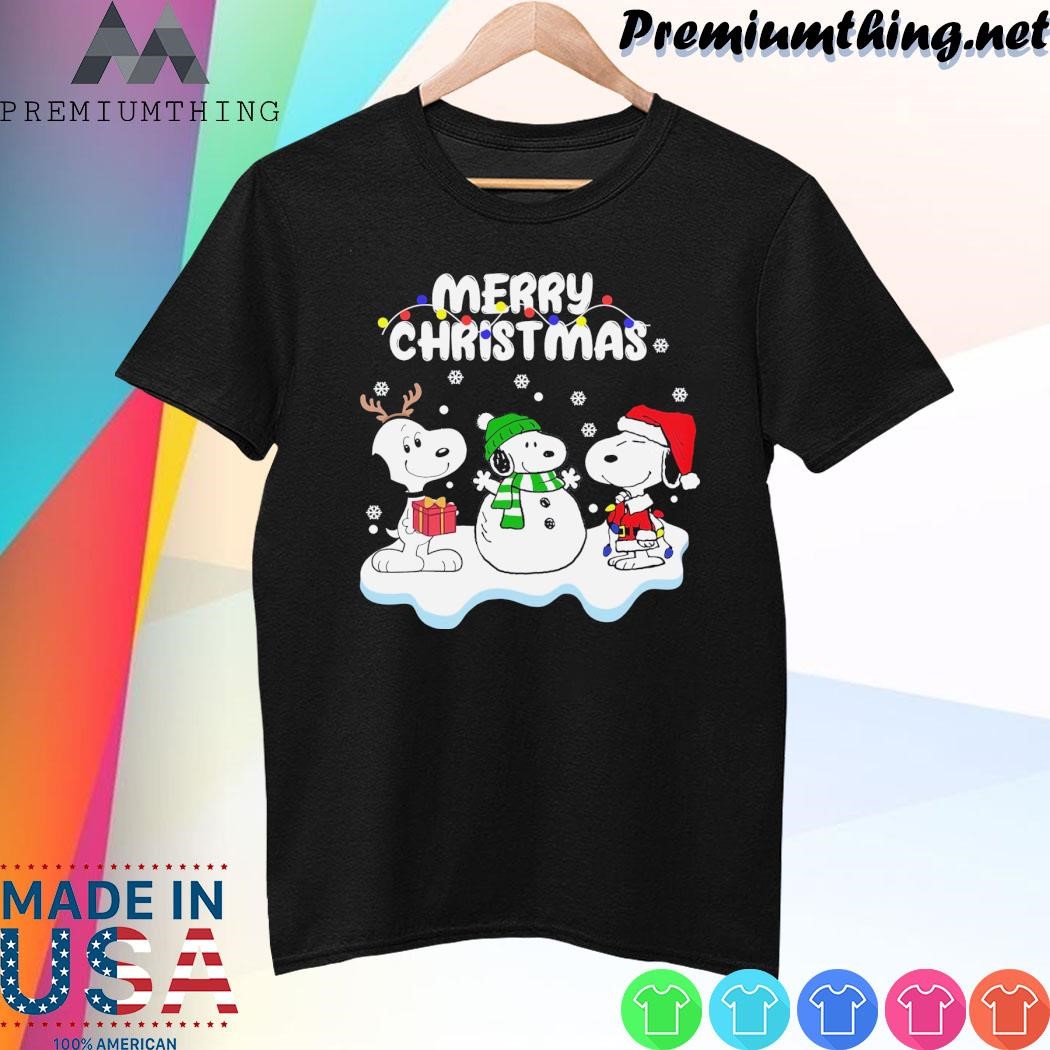 Design Snoopy hat santa reindeer merry christmas shirt
